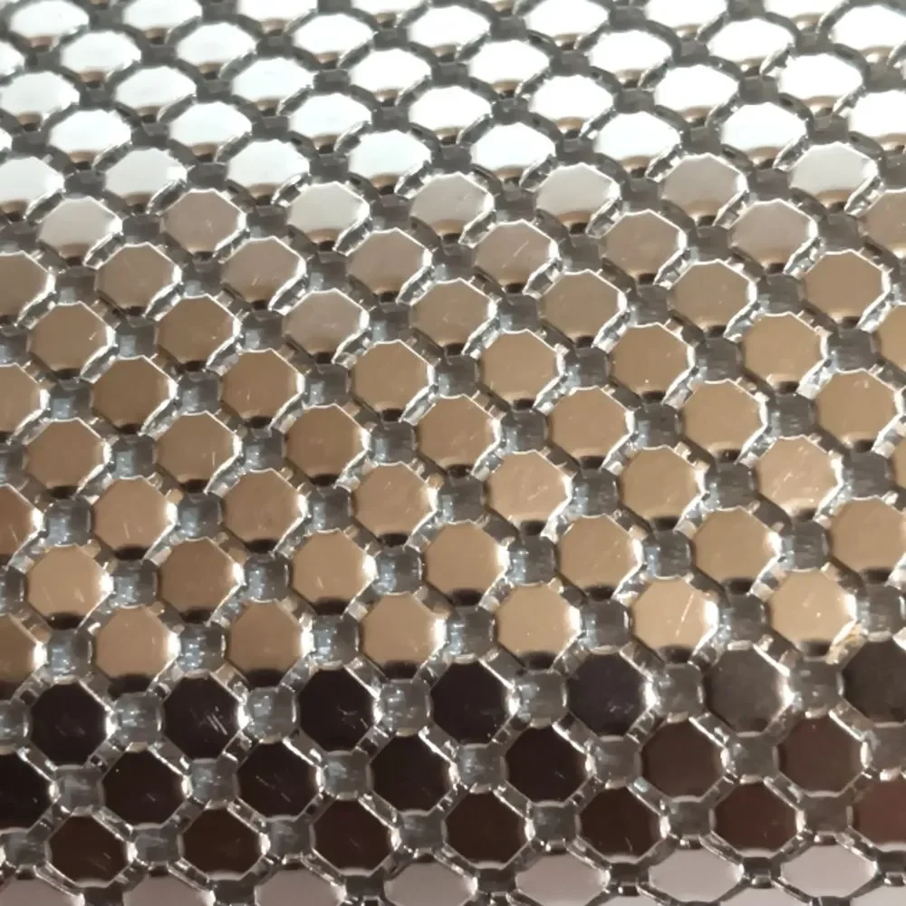 Vintage Metal Mesh Evening Clutch Bag With Chain Link Strap